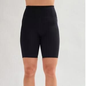 NEW Girlfriend Collective Women's Black High-Waisted Compression Bike Shorts
